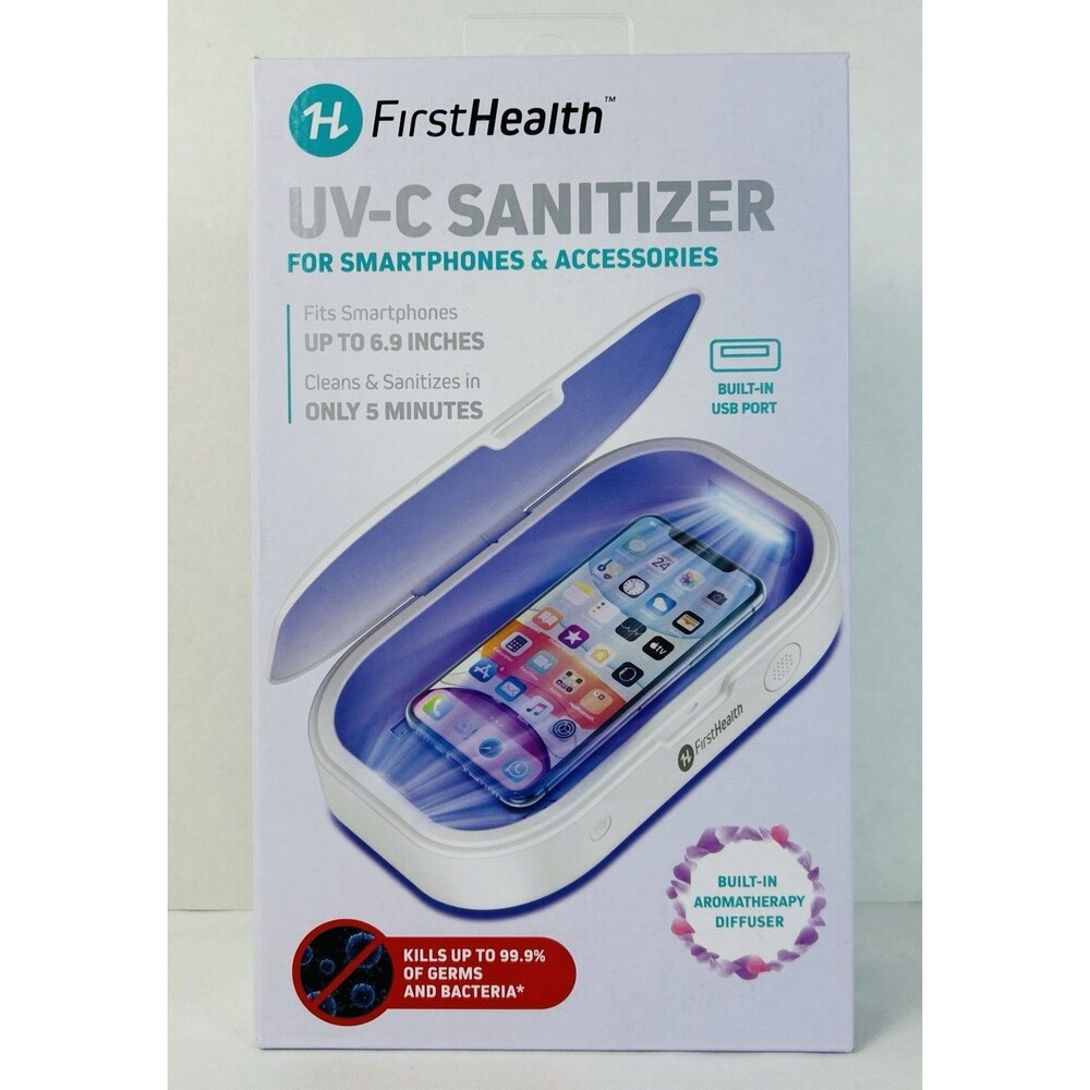 New First Health UV-C Sanitizer for Smartphones & Accessories Factory Sealed